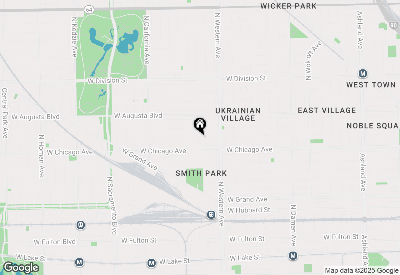 Map of 842 N Campbell Avenue #1N, Chicago, IL 60622