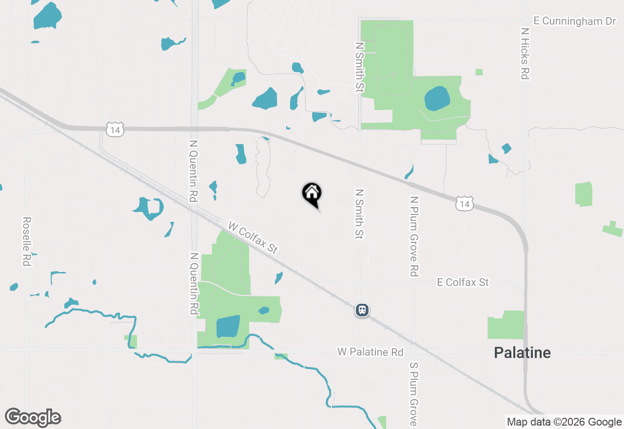 Map of 294 W Fairview Circle, Palatine, IL 60067