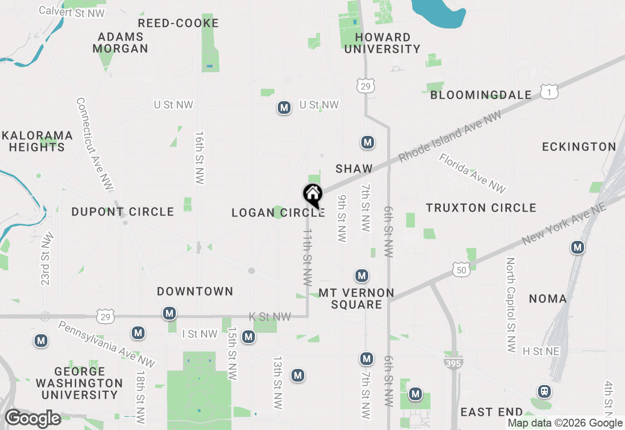 Map of 1010 P Street Nw #5, Washington, DC 20001
