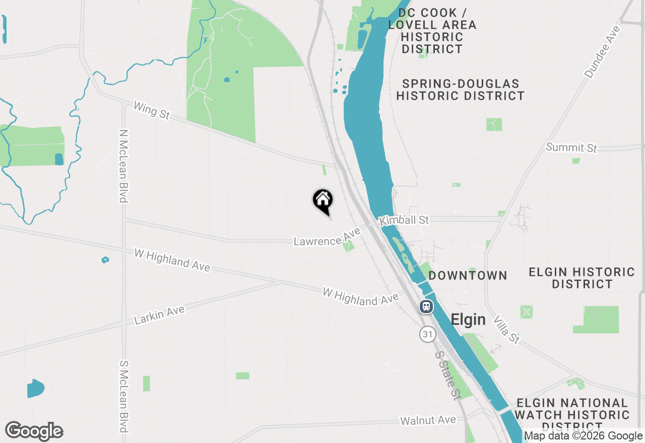 Map of 335 Silver Street, Elgin, IL 60123