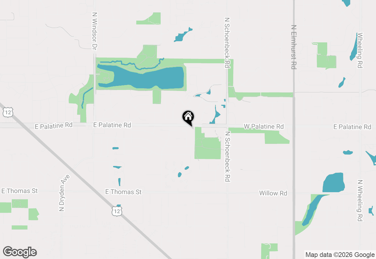 Map of 1831 N Rolling Lane, Arlington Heights, IL 60004
