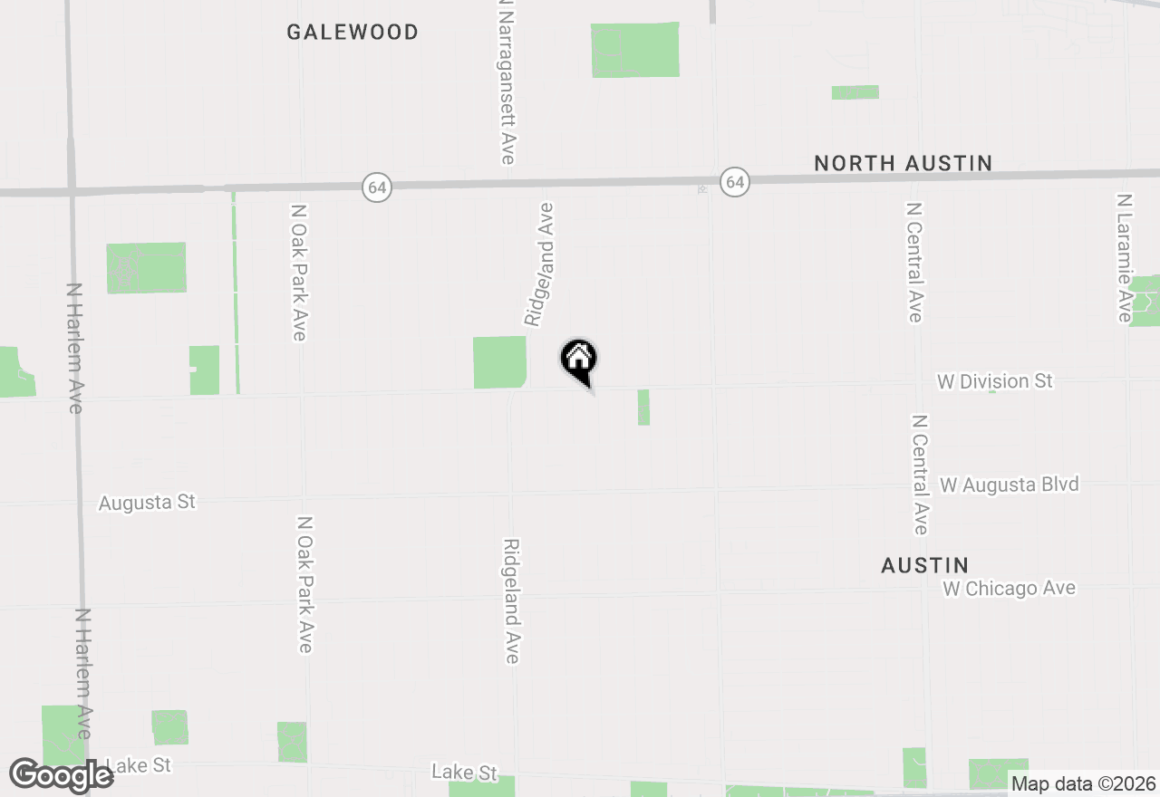Map of 845 Mapleton Avenue, Oak Park, IL 60302
