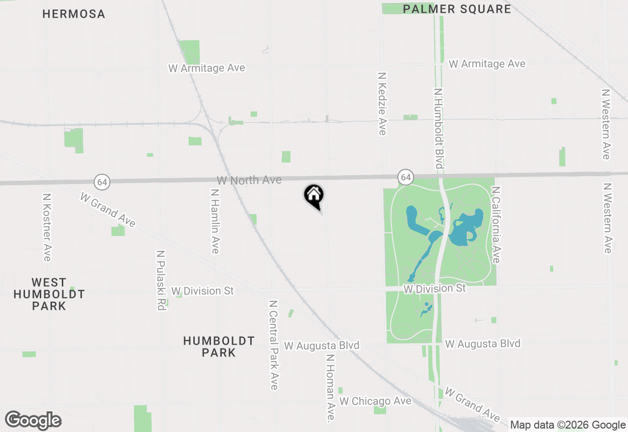 Map of 3424 W Beach Avenue, Chicago, IL 60651