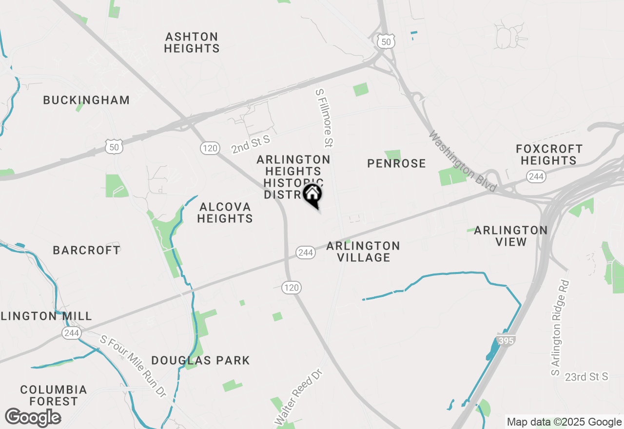 Map of 832 S Highland Street, Arlington, VA 22204