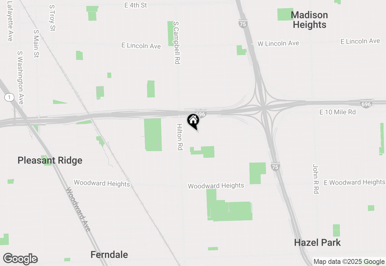 Map of 3245 Harris Street, Ferndale, MI 48220
