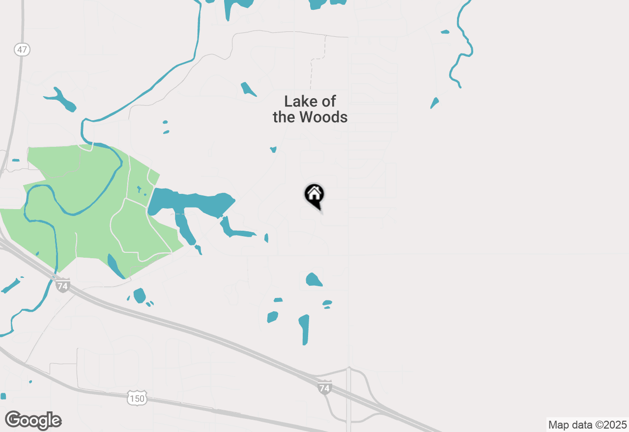 Map of 216 Red Bud Drive, Mahomet, IL 61853