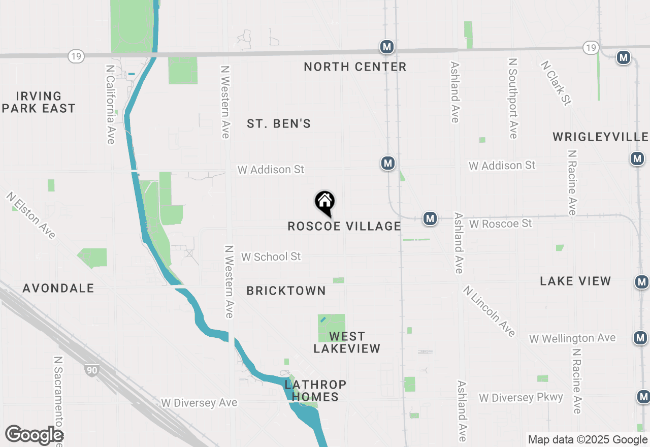 Map of 2040 W Roscoe Street, Chicago, IL 60618