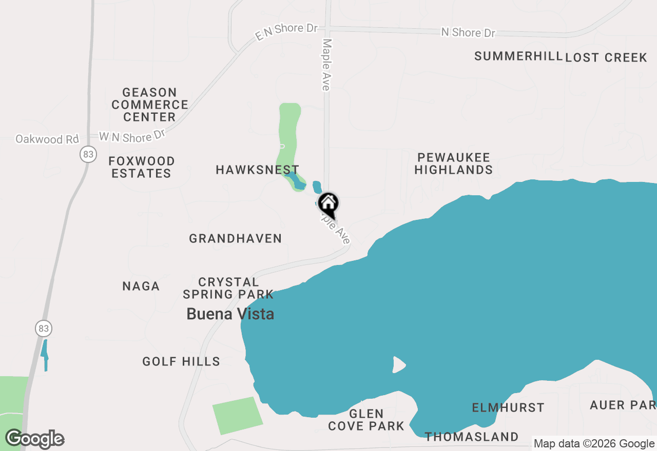 Map of W299N2857 Maple Ave, Pewaukee, WI 53072