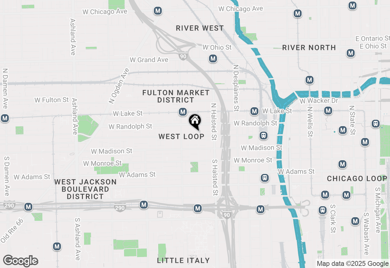 Map of 900 W Washington Boulevard #404, Chicago, IL 60607