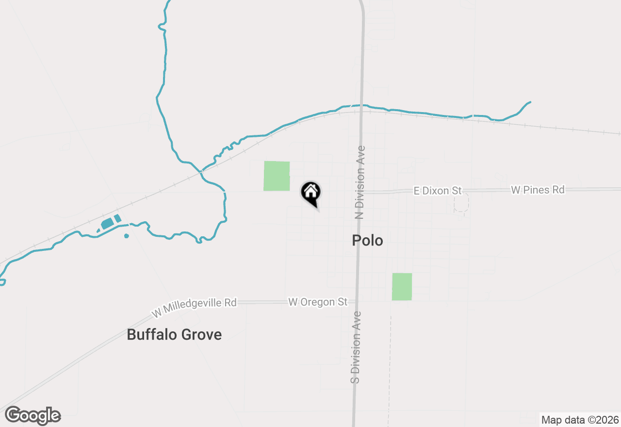 Map of 107 N Thomas Avenue, Polo, IL 61064