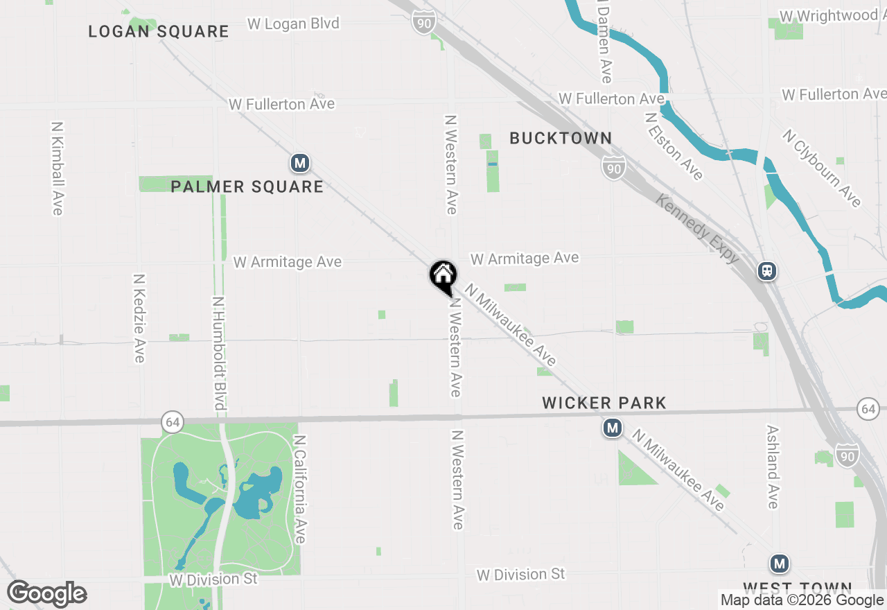 Map of 2417 W Cortland Street #1, Chicago, IL 60647