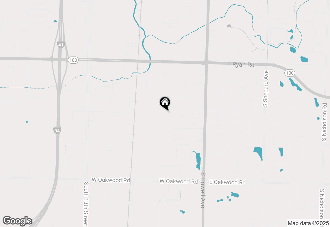 Map of 325 W Summerhill Pl, Oak Creek, WI 53154