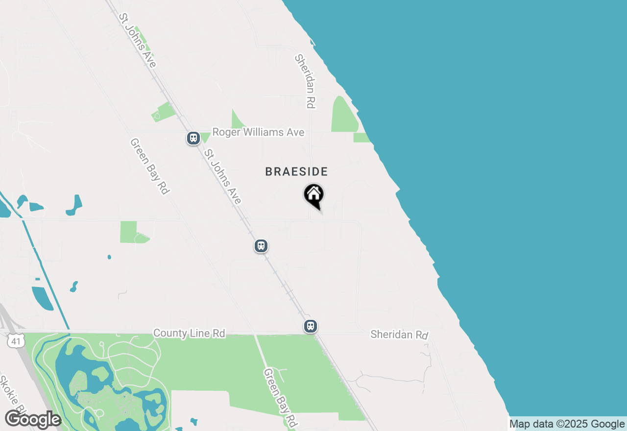 Map of 419 Sheridan Road, Highland Park, IL 60035