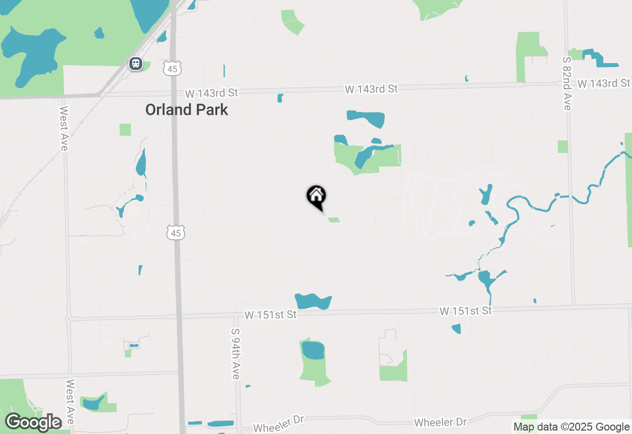 Map of 14746 Lakeview Drive, Orland Park, IL 60462