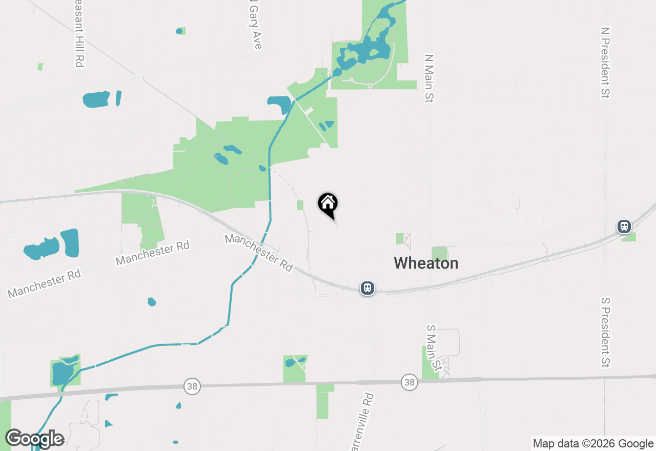 Map of 606 W Franklin Street, Wheaton, IL 60187