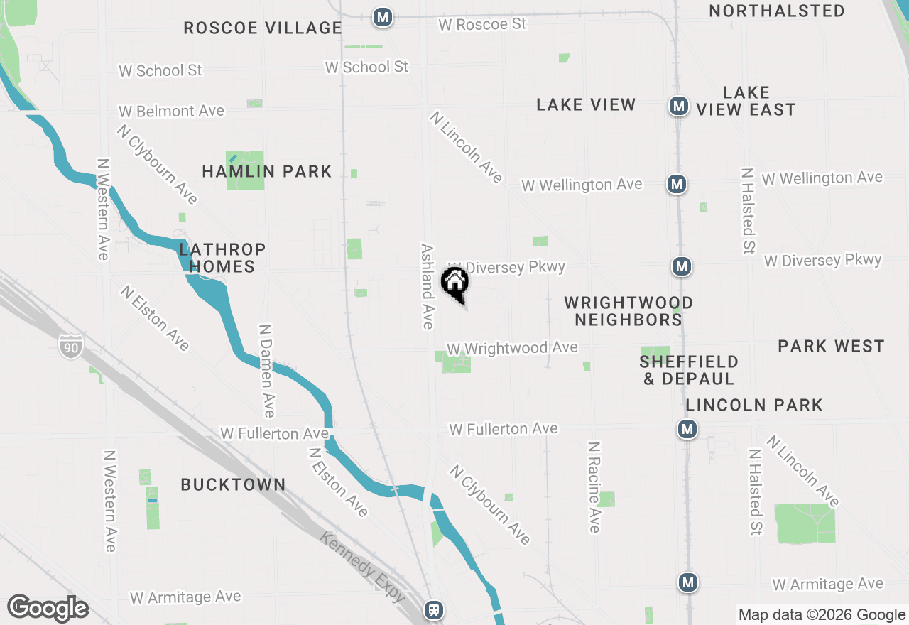 Map of 2657 N Bosworth Avenue #3N, Chicago, IL 60614