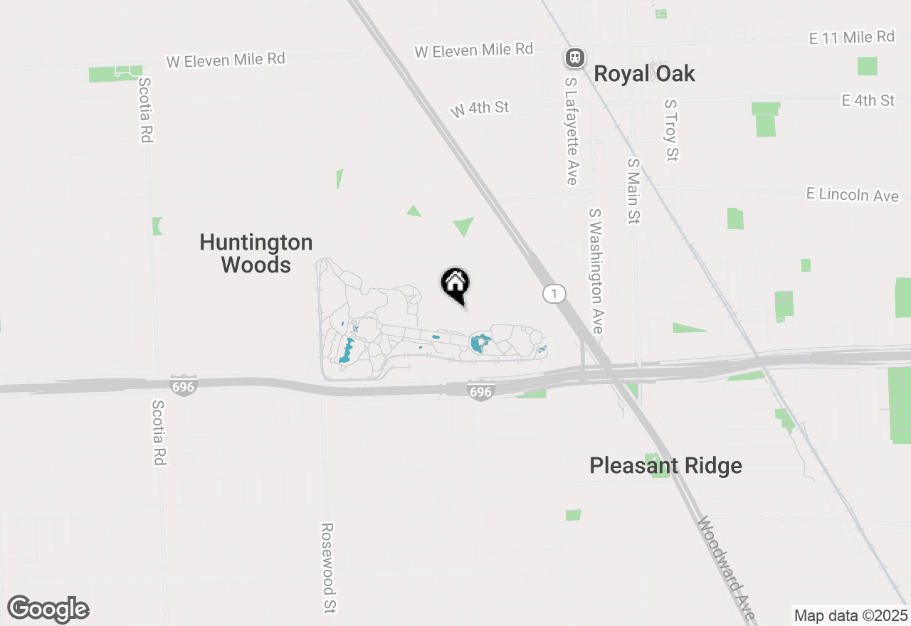Map of 8032 Huntington Road, Huntington Woods, MI 48070