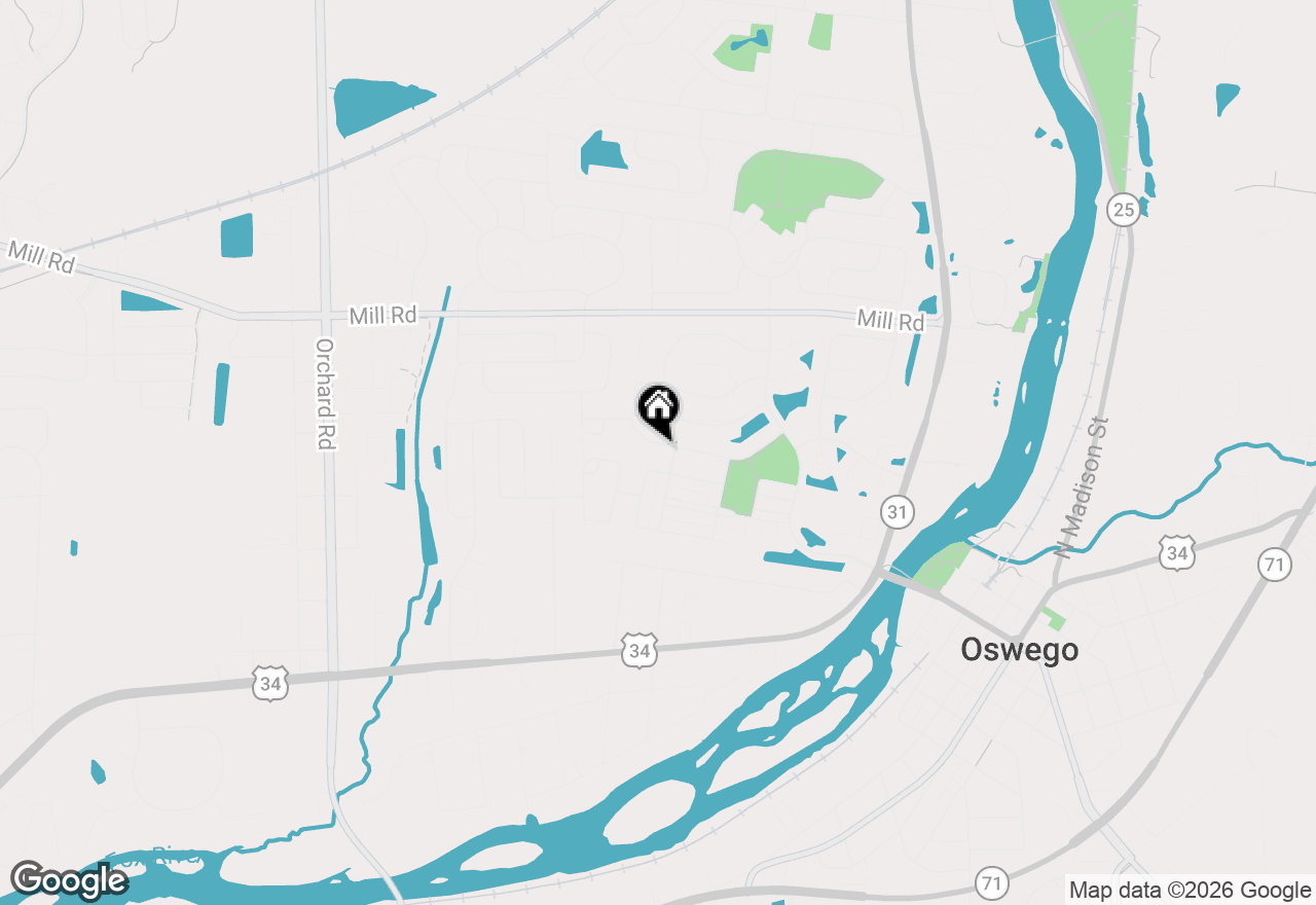 Map of 329 Millstream Lane, Oswego, IL 60543