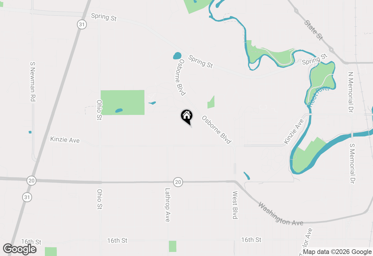 Map of 713 West Lawn Ave, Racine, WI 53405