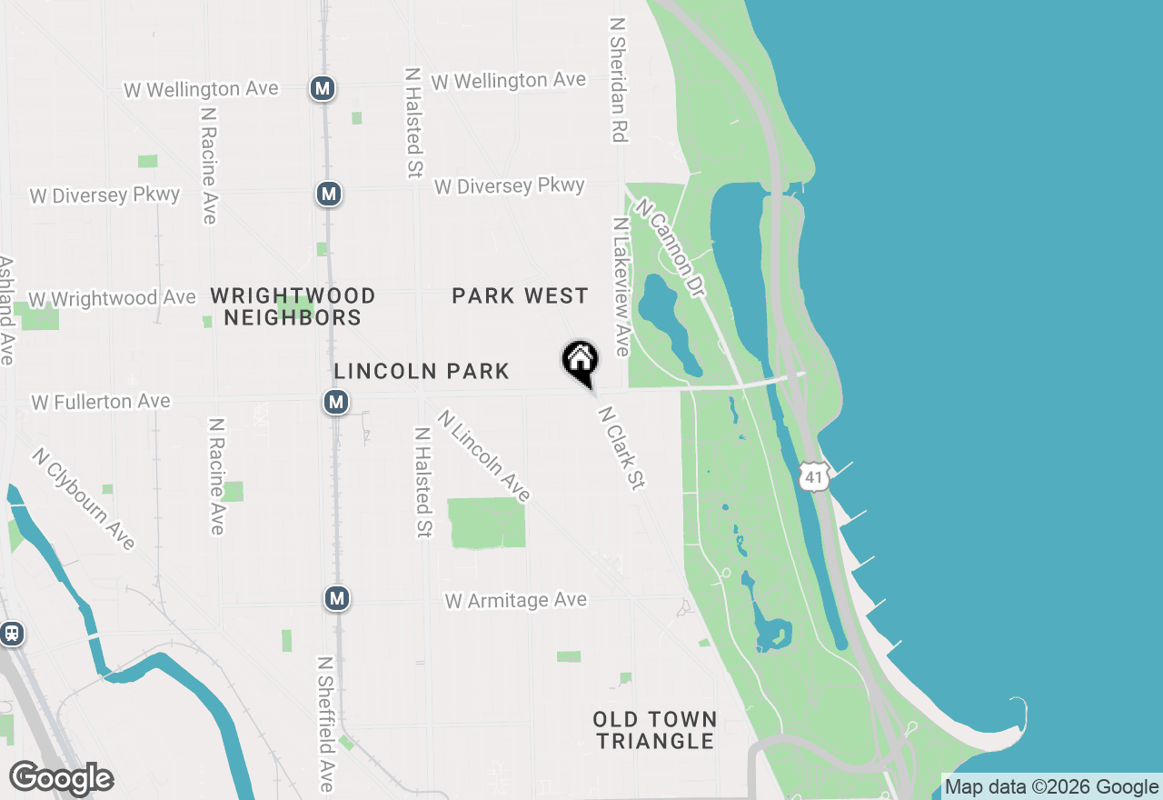 Map of 457 W Fullerton Parkway #2, Chicago, IL 60614