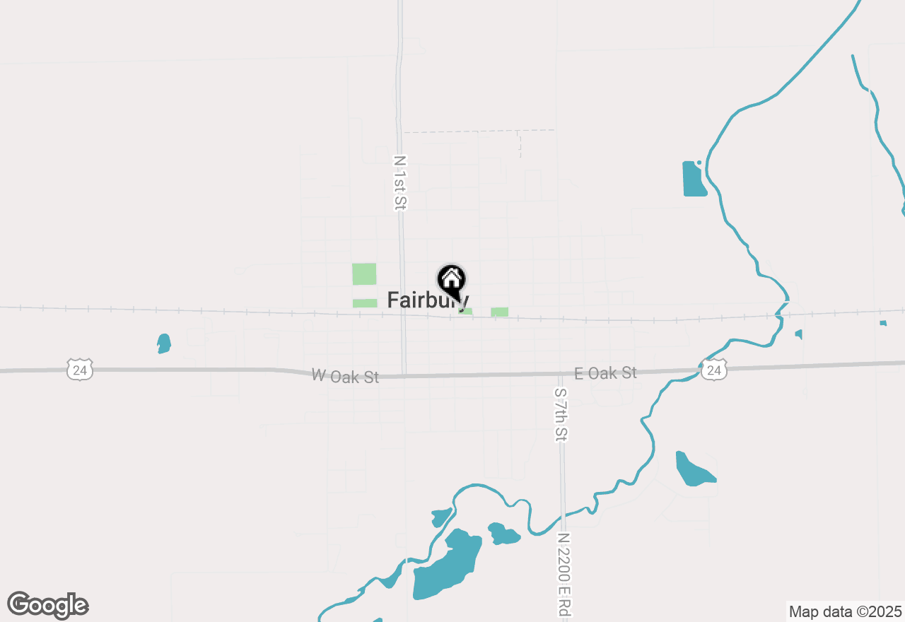 Map of 101 W Locust Street, Fairbury, IL 61739