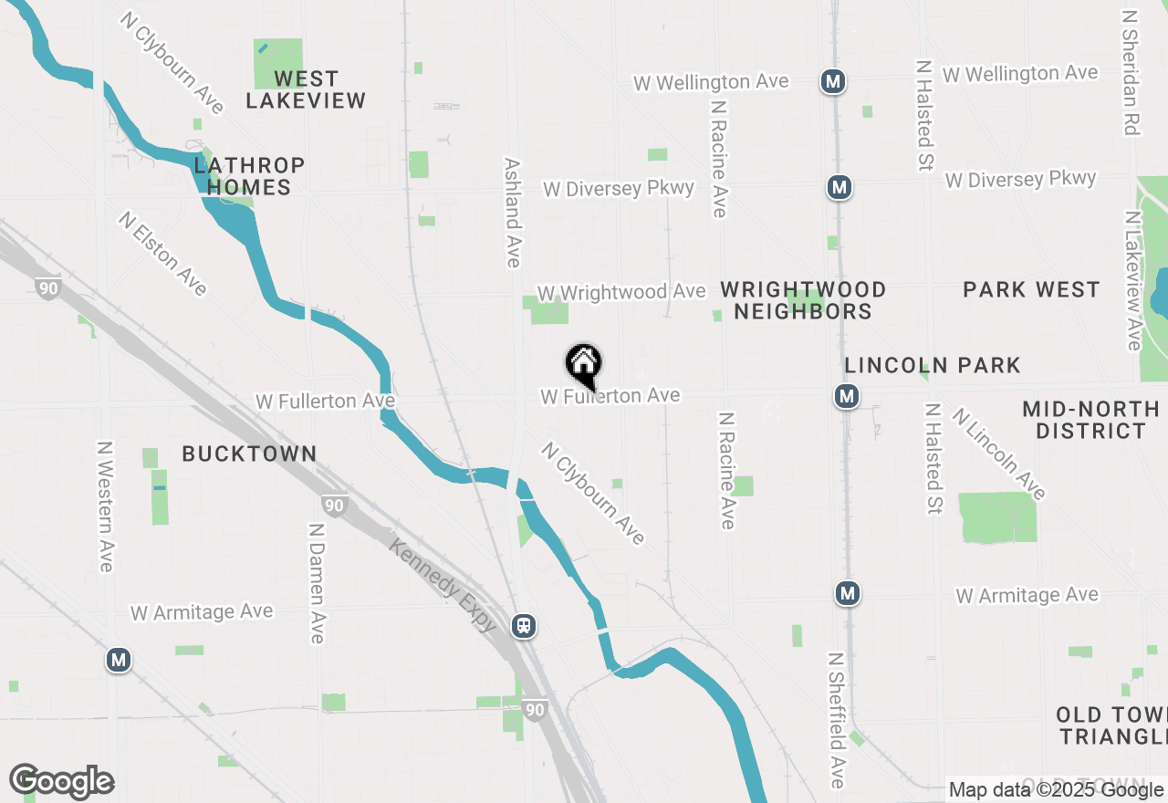 Map of 1449 W Fullerton Avenue #C, Chicago, IL 60614