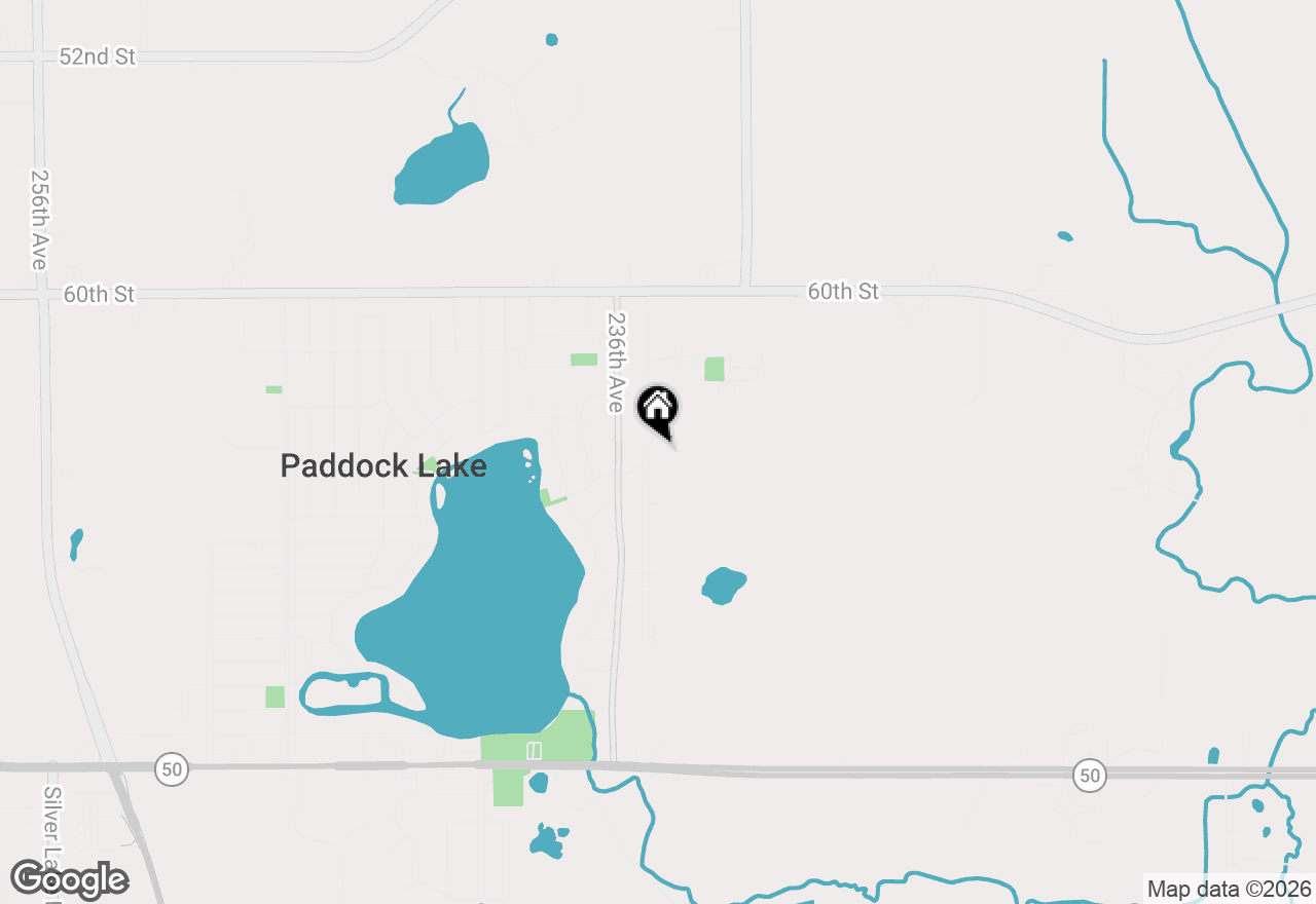 Map of 6431 235th Ave, Salem Lakes, WI 53168