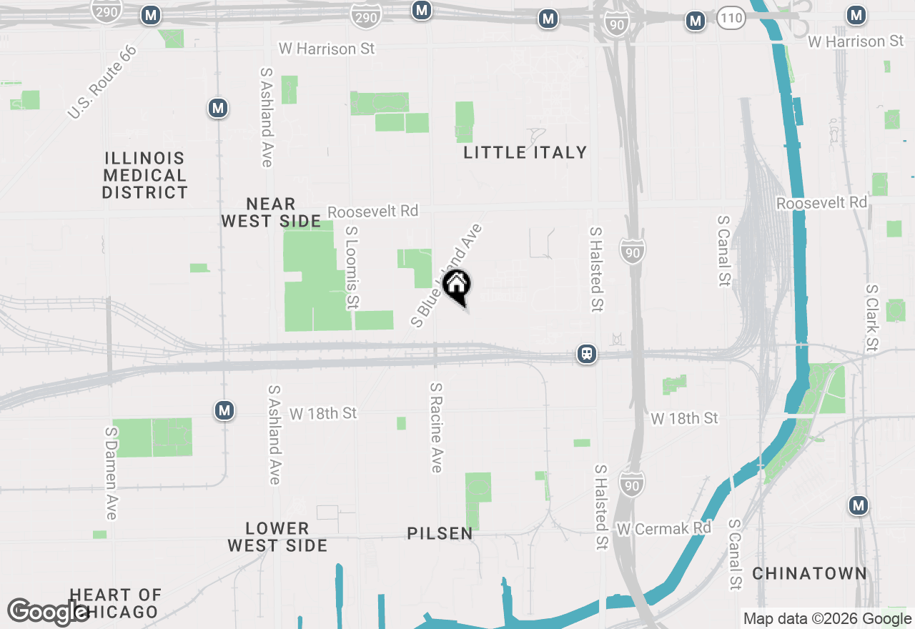 Map of 1151 W 14th Place #332, Chicago, IL 60608
