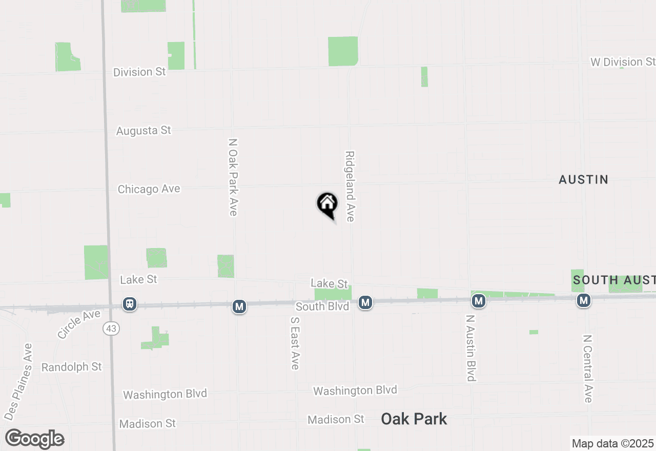 Map of 305 N Elmwood Avenue, Oak Park, IL 60302