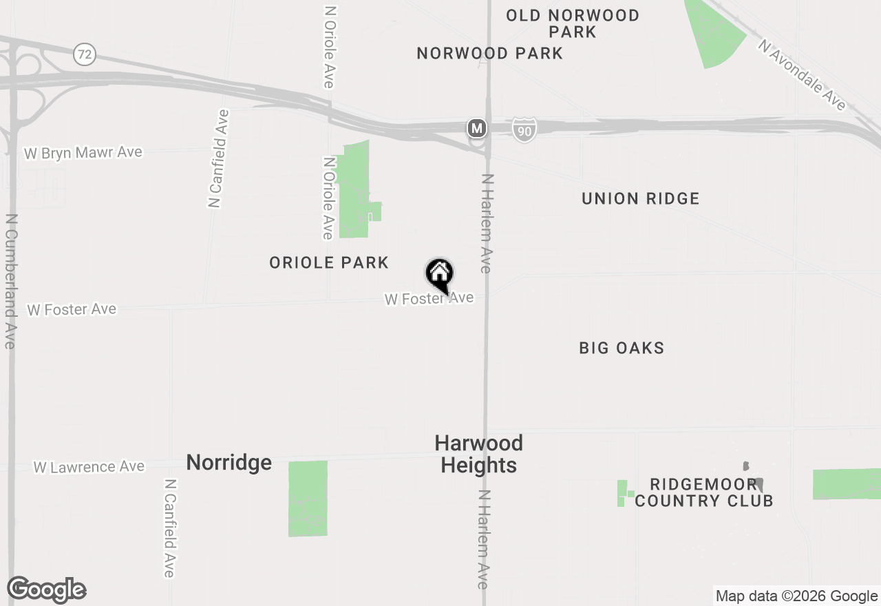 Map of 7305 W Foster Avenue, Harwood Heights, IL 60706