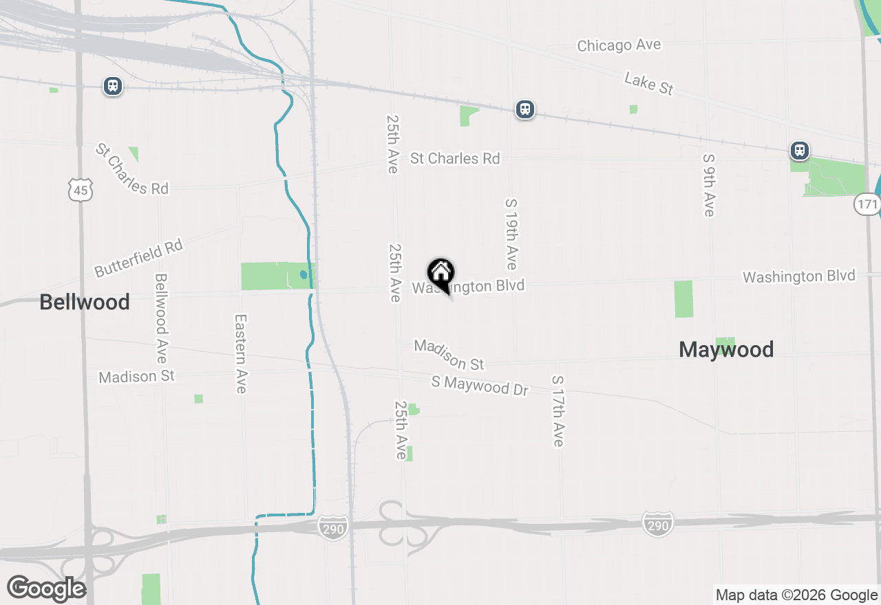 Map of 617 23rd Avenue, Bellwood, IL 60104