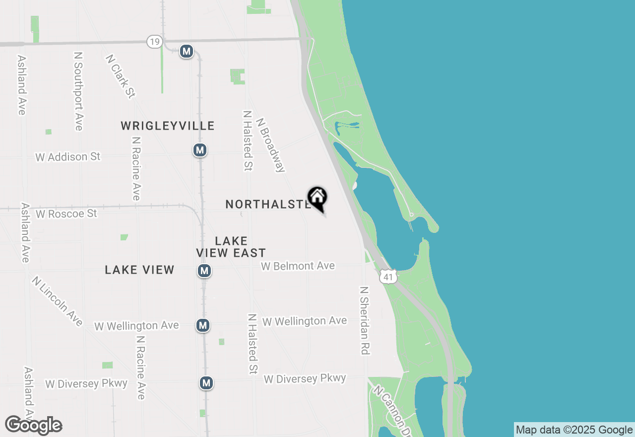 Map of 537 W Roscoe Street #1N, Chicago, IL 60657