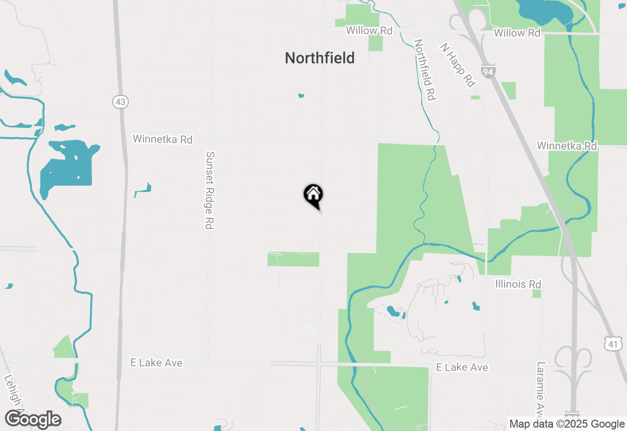 Map of 909 Pleasant Lane, Glenview, IL 60025