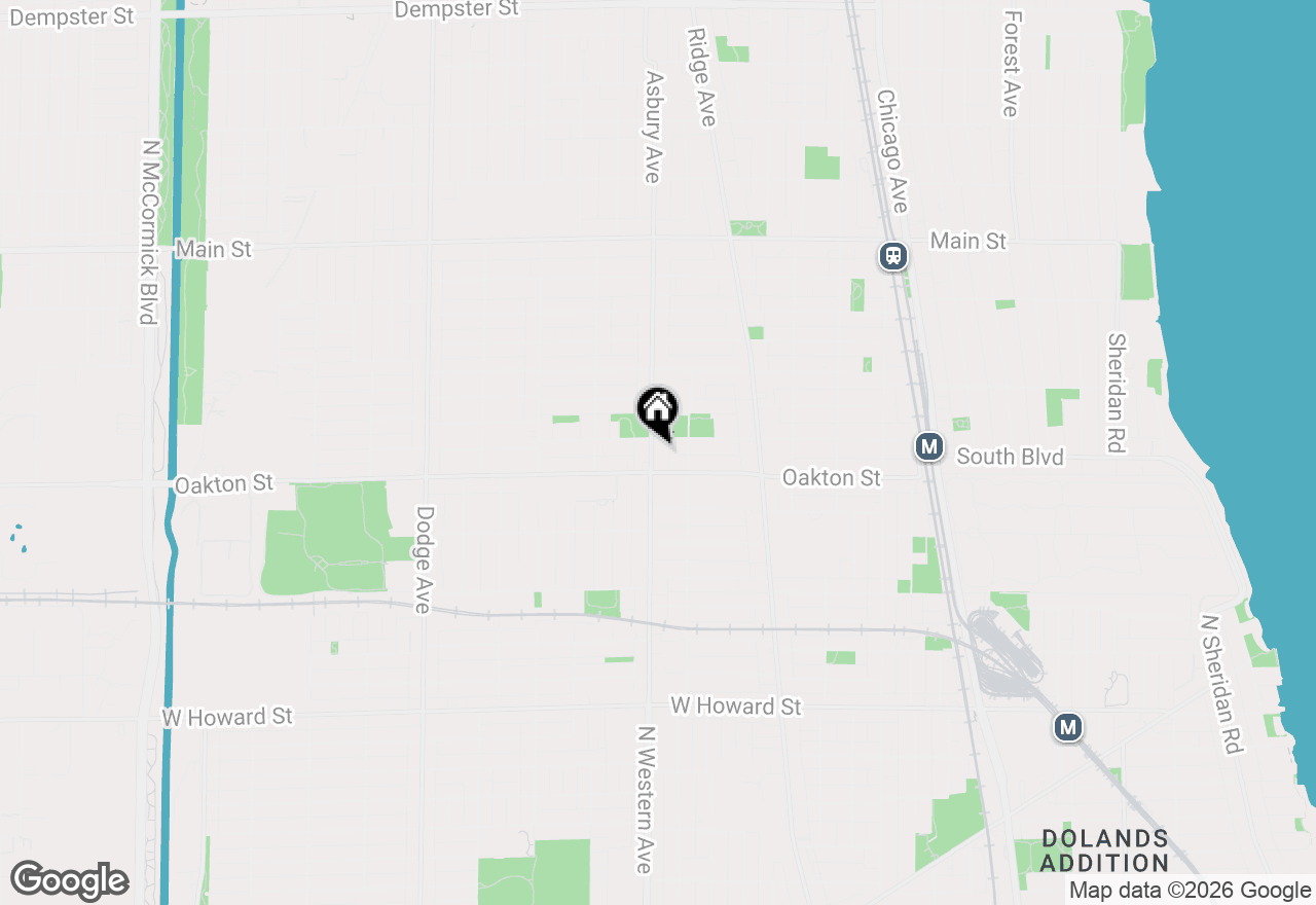 Map of 515 Asbury Avenue, Evanston, IL 60202