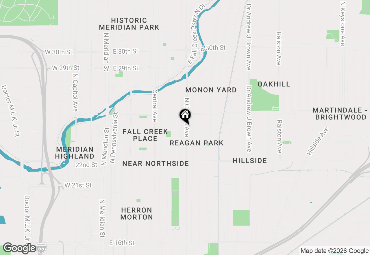 Map of 2410 N College Avenue, Indianapolis, IN 46205