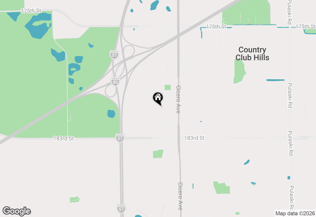 Map of 4839 W Sligo Way, Country Club Hills, IL 60478