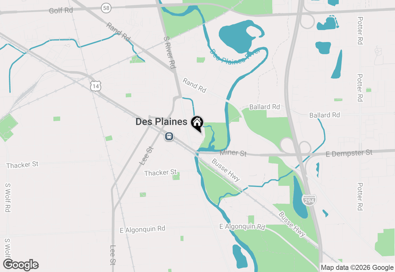 Map of 1670 Mill Street #303, Des Plaines, IL 60016