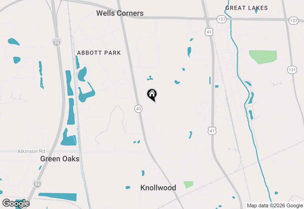Map of 111 N Woodbury Lane, Lake Bluff, IL 60044