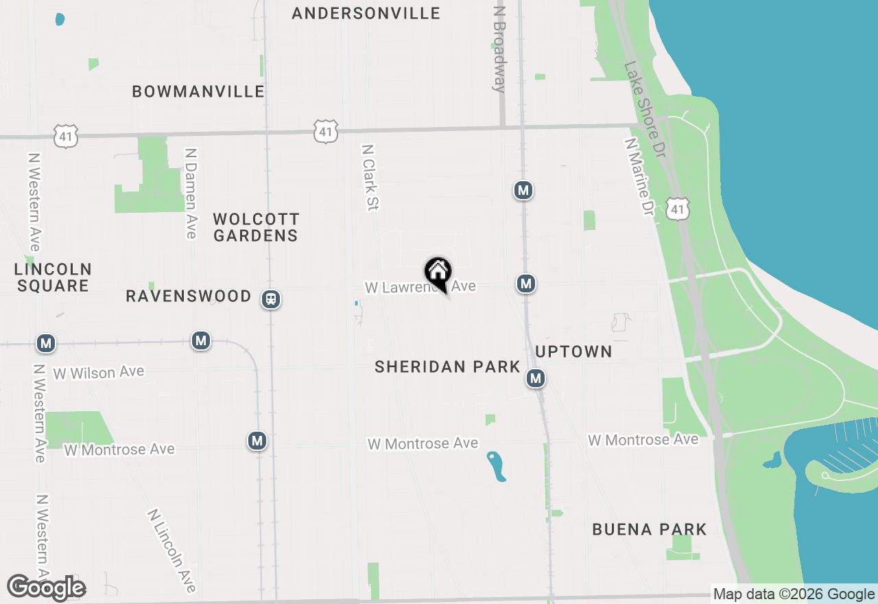 Map of 4735 N Beacon Street #206, Chicago, IL 60640