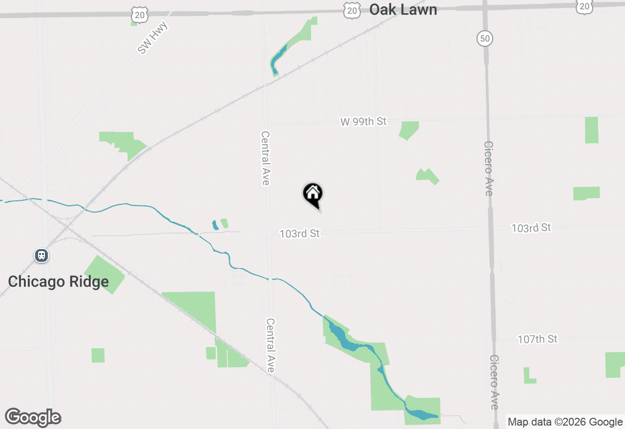 Map of 5501 W 102nd Street, Oak Lawn, IL 60453