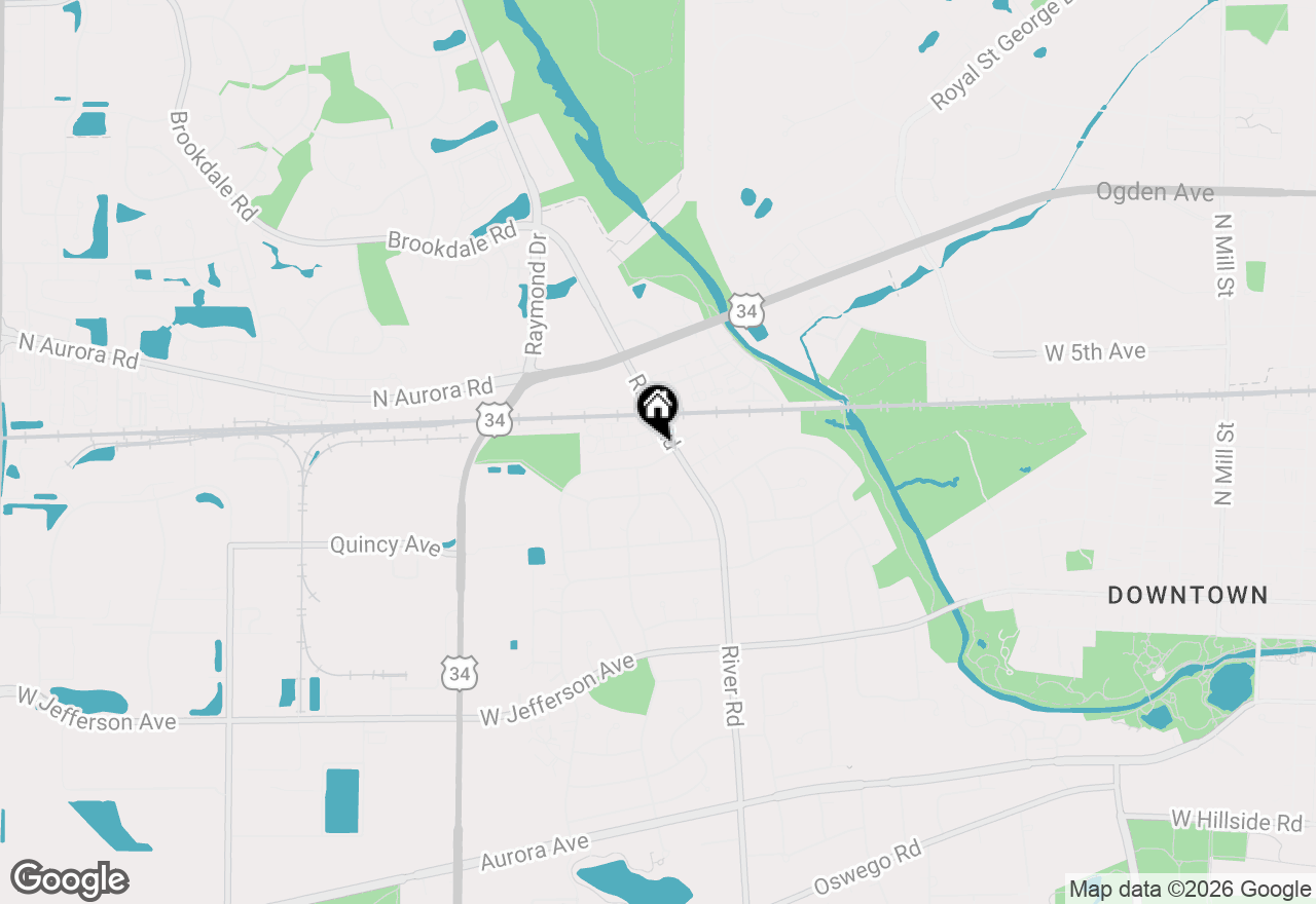 Map of 229 N Whispering Hills Drive, Naperville, IL 60540