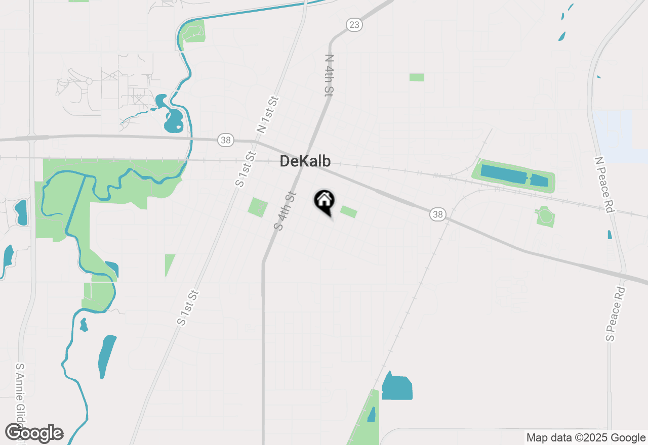 Map of 615 Prospect Street, Dekalb, IL 60115