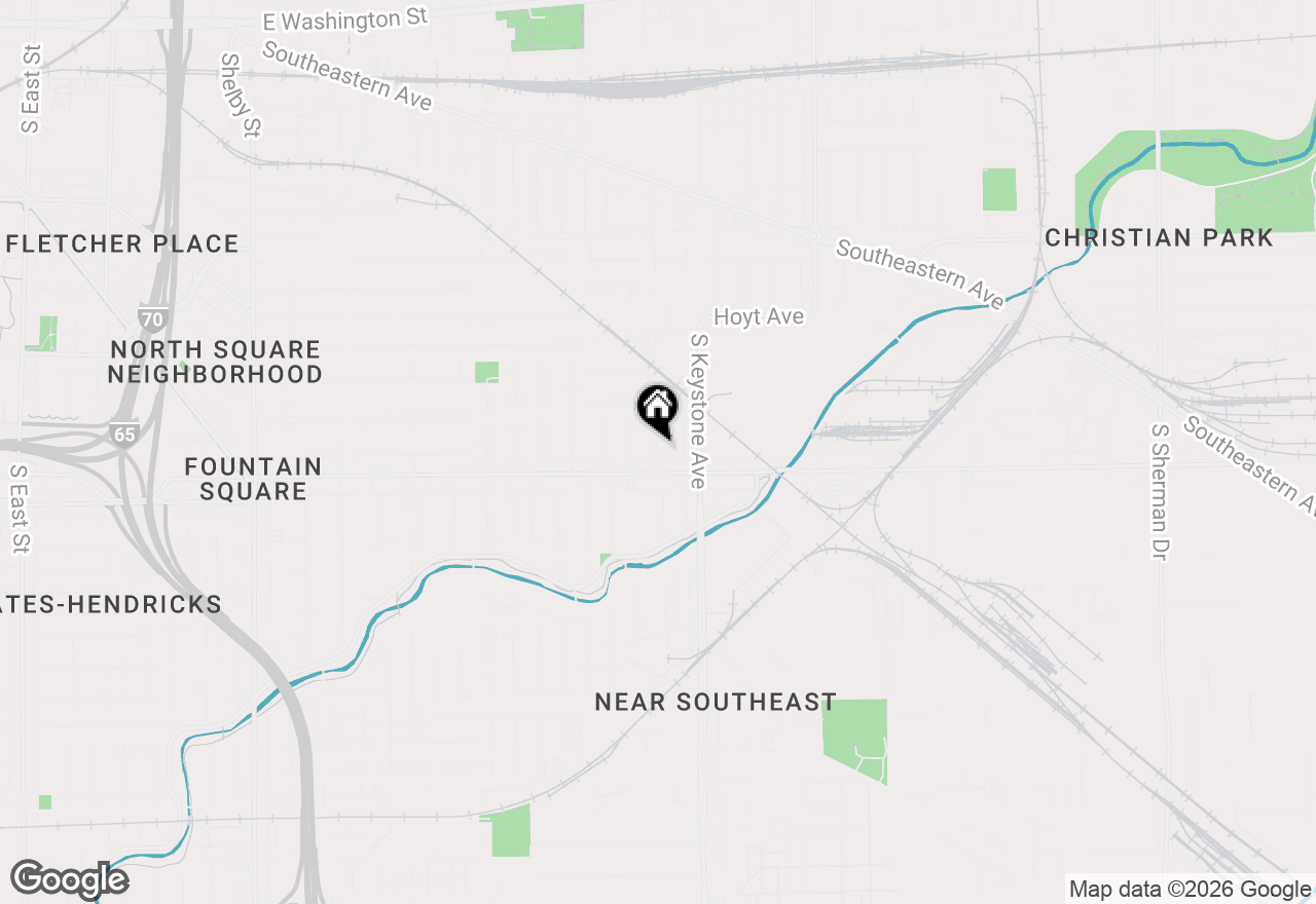 Map of 1038 Saint Peter Street, Indianapolis, IN 46203