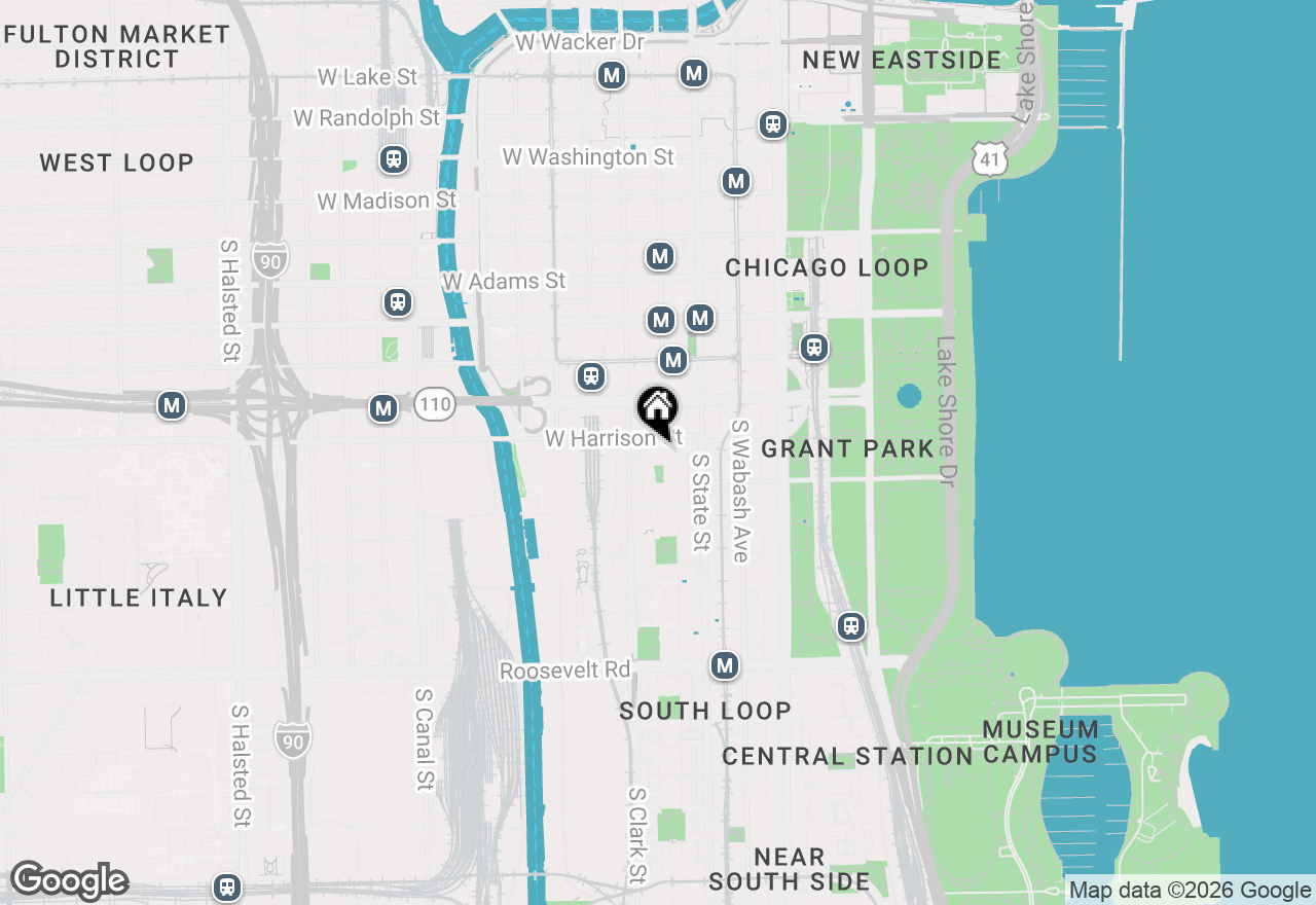 Map of 600 S Dearborn Street #311, Chicago, IL 60605