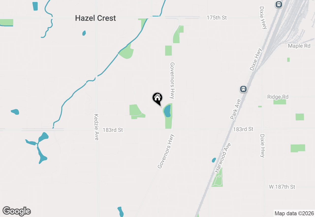 Map of 18135 Cherrywood Lane, Homewood, IL 60430
