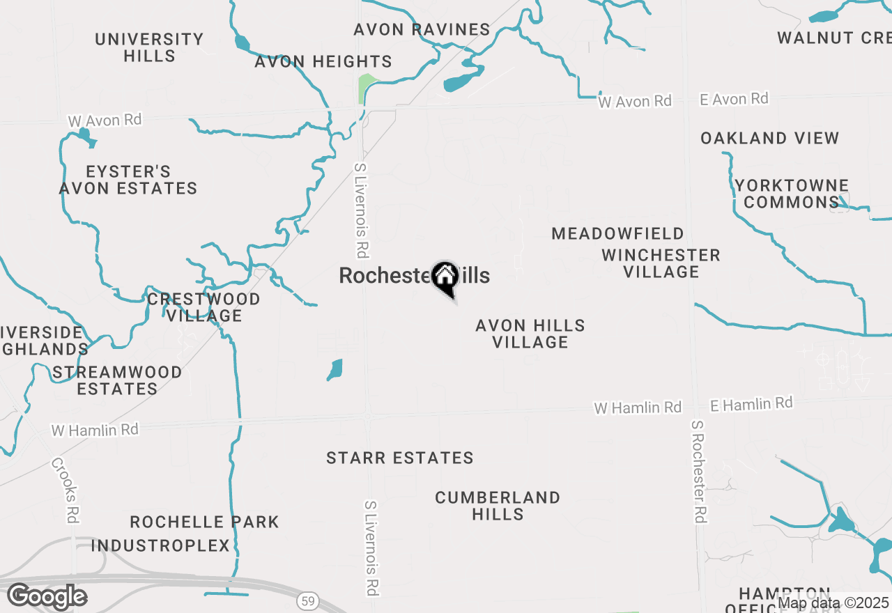 Map of 825 Dartford Place Drive, Rochester Hills, MI 48307