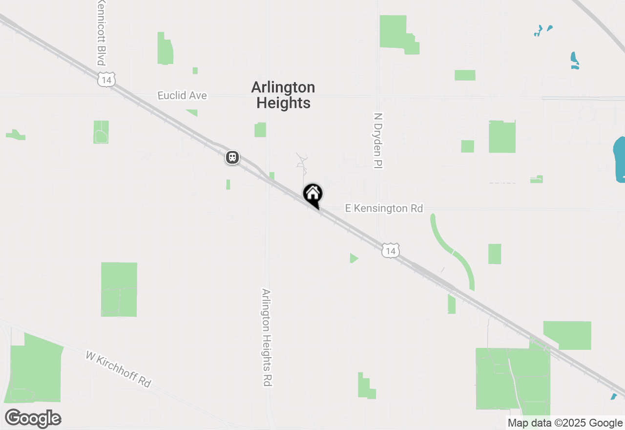 Map of 107 S Burton Place, Arlington Heights, IL 60005