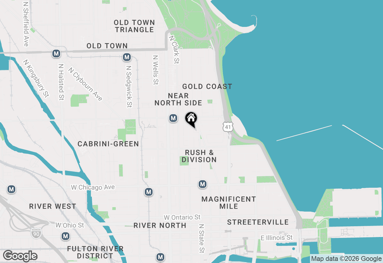 Map of 1117 N Dearborn Street #209, Chicago, IL 60610