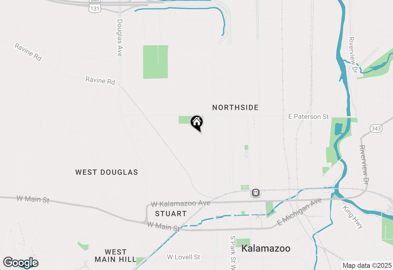 Map of 617 Elizabeth Street, Kalamazoo, MI 49007