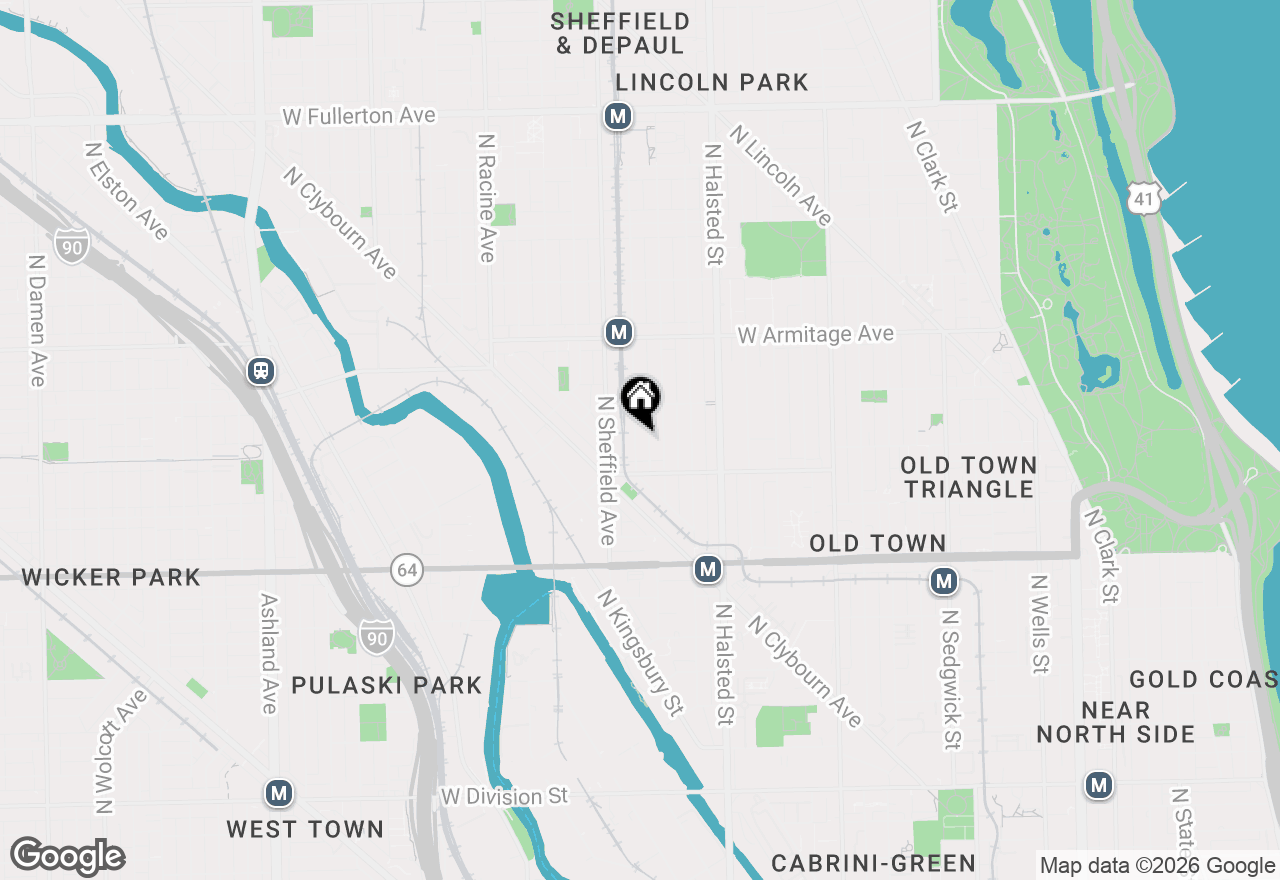 Map of 1835 N Bissell Street #2R, Chicago, IL 60614